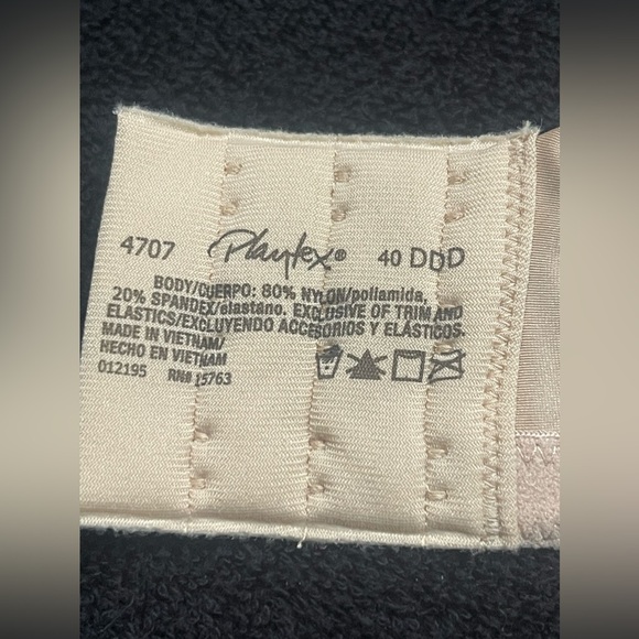 Playtex Smooth Wirefree Bra Secrets Perfectly Seamless No-Slip Comfort Sz 40 DDD - Picture 4 of 6